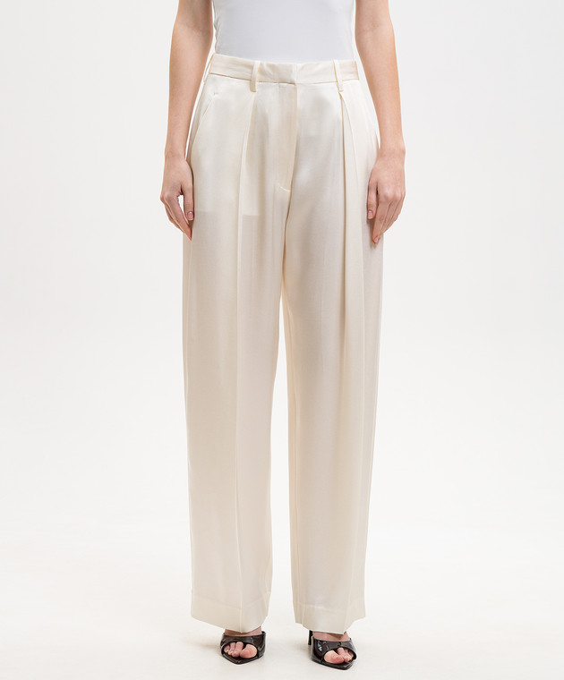 Victoria Beckham Штани кольору айворі 1226WTR002857P зображення 2