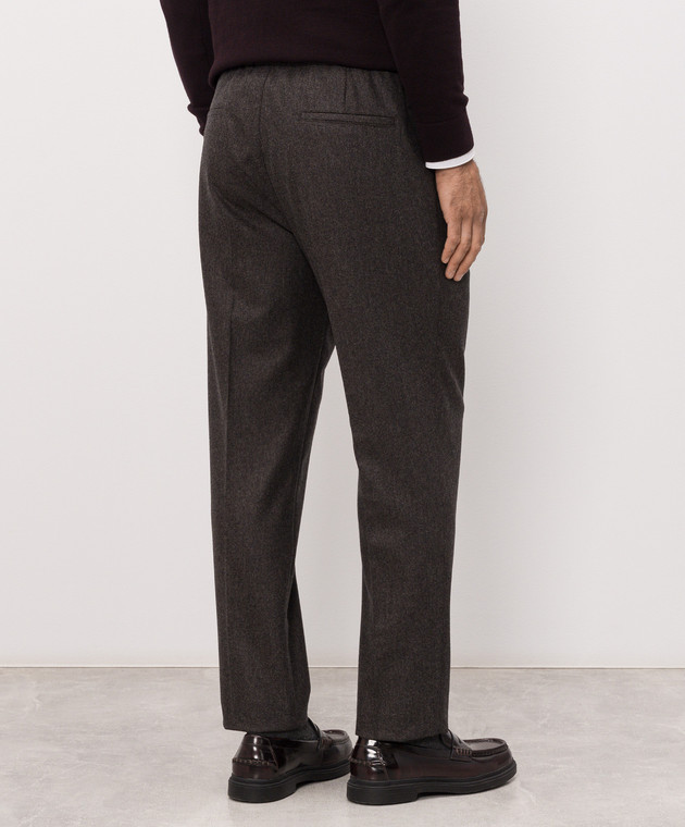 Brunello Cucinelli Штани коричневого кольору з вовни M038PE1710 зображення 4