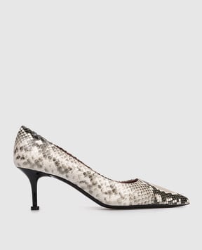 Premiata Шкіряні туфлі з тисненням під шкіру пітона M7015