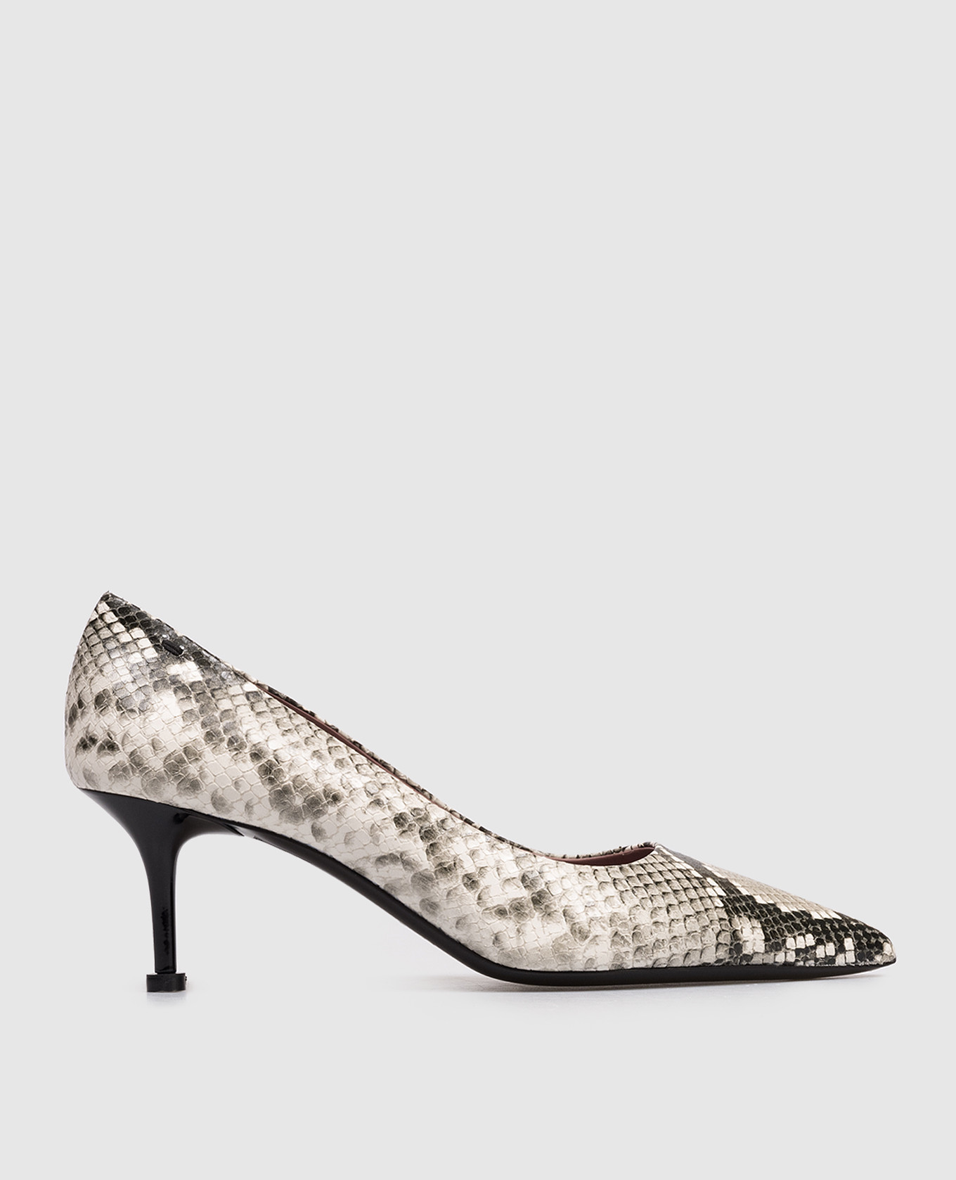 

Кожаные туфли с тиснением под кожу питона, Серый, Туфли