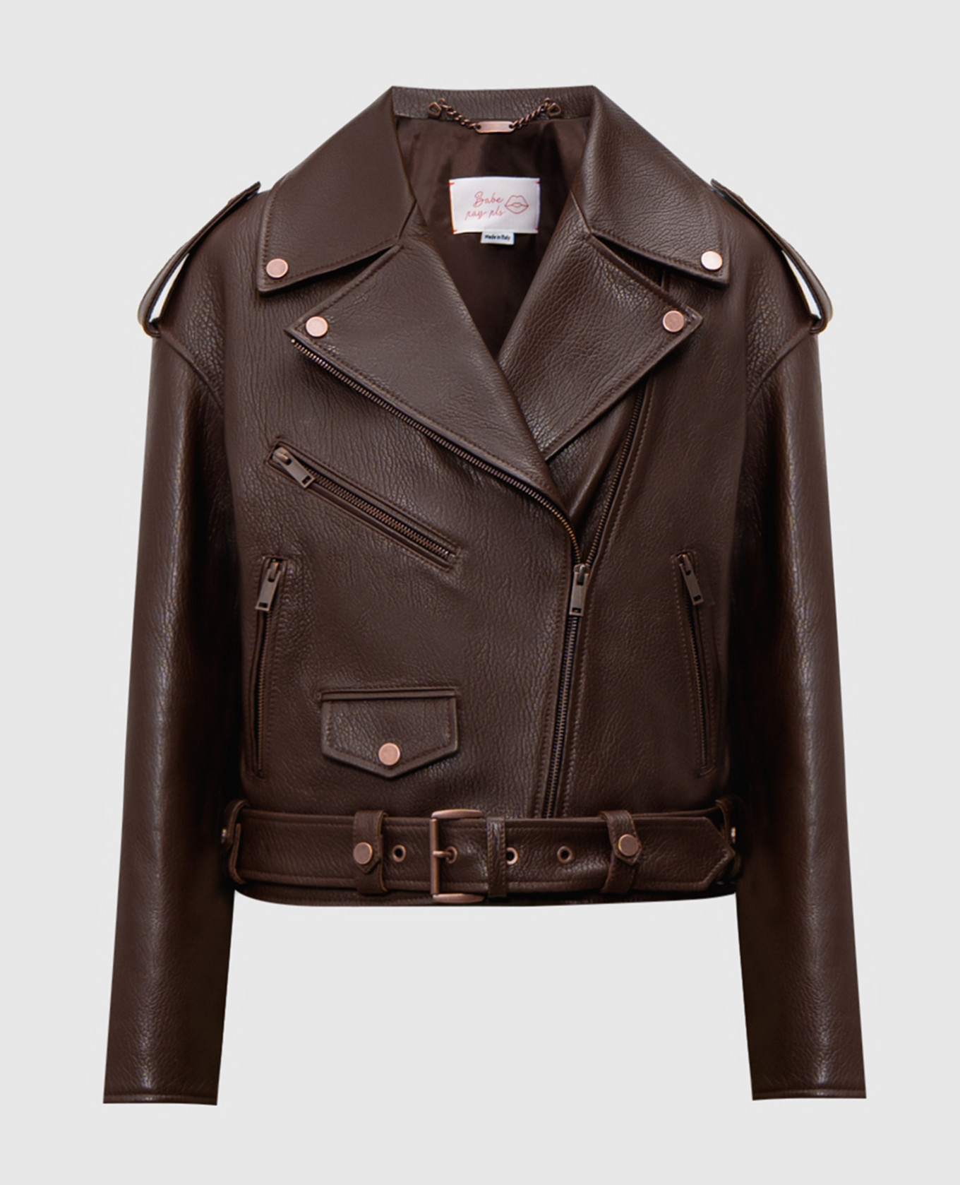 

Коричневая кожаная косуха, Коричневый, Косухи