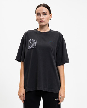 Off-White Сіра футболка Faded Painting 2AA13FF25JER002