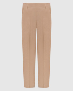 Twinset Бежевые брюки с льном 261TF2023