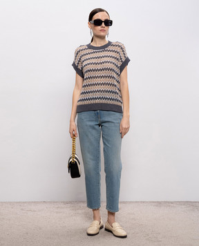 Peserico Сірий жилет з паєтками S99160F059110H