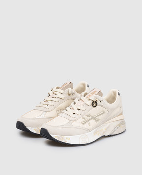 Premiata Бежевые комбинированные кроссовки Moerund MOERUND8080