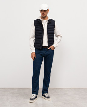 MooRER Синій пуховий жилет CALAF CALAFS3