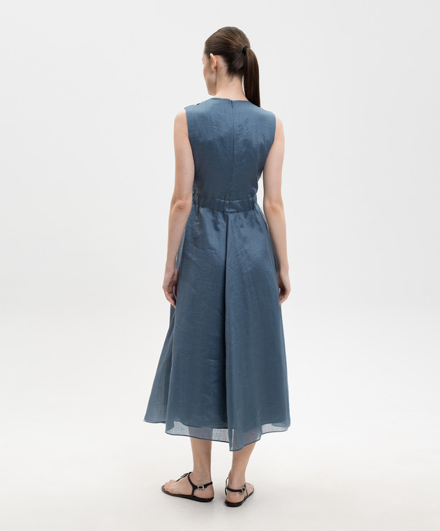 Max Mara Синее платье QUILE из рамы SMMAQUILE изображение 3