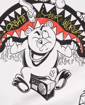 Sprayground Дитячий білий світшот Create Your World SPY1415E