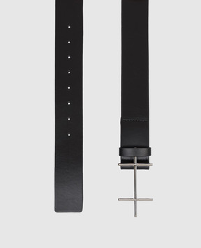 Heliot Emil Чорний шкіряний ремінь 16091