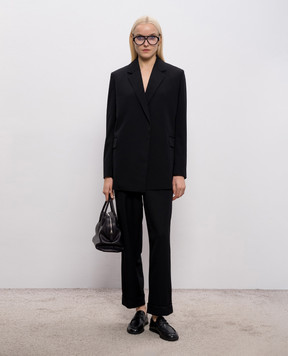 The Row Черные штаны Delano из шерсти 10772W4369