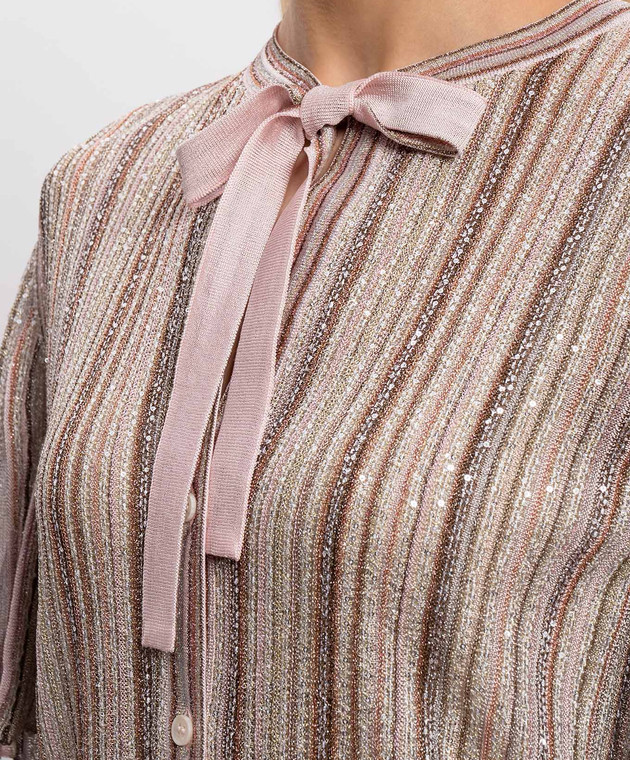 Missoni Бежевый топ с пайетками DS26WN18BK01J8 изображение 5
