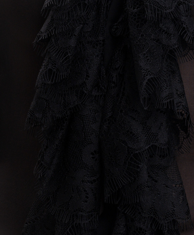 Ann Demeulemeester Чорна блуза Barah із шовку B0014537FA239 зображення 5