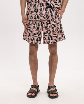 Palm Angels Розовые шорты Pinup PMCB044S26FAB002