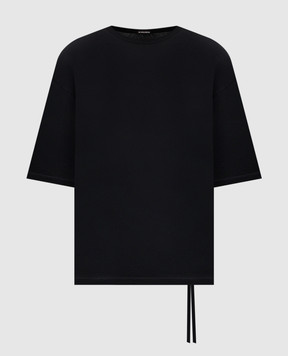 Ann Demeulemeester Чорна футболка Dieter High Comfort B0013827FA206