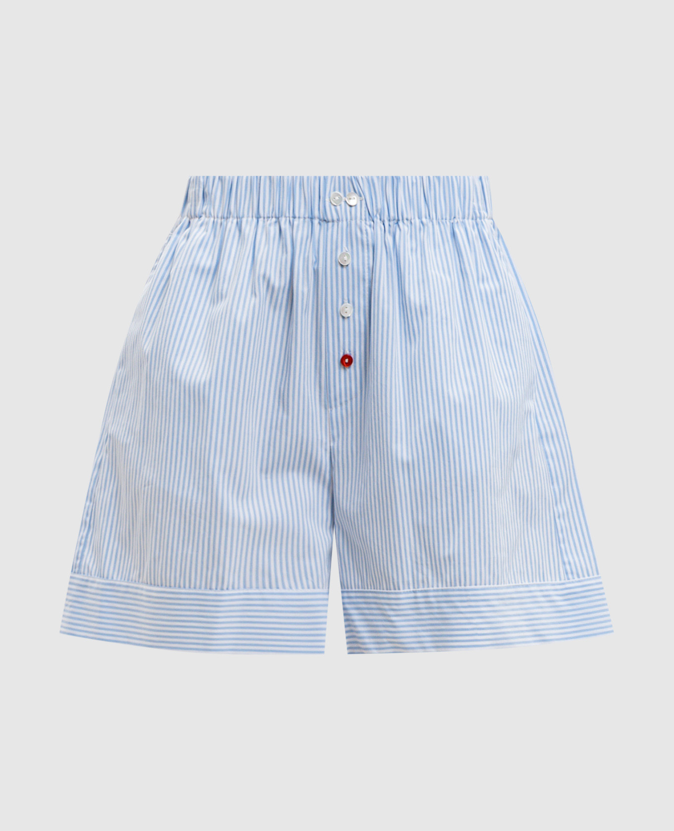 Голубые шорты в полоску