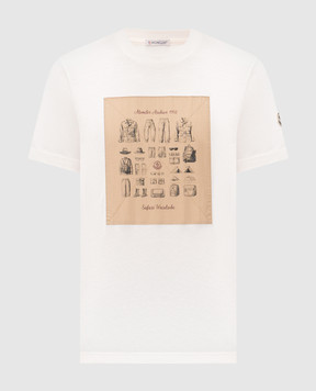 Moncler Бежева футболка Safari з аплікацією L10918C0004289B8U