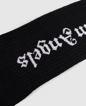 Palm Angels Детские черные носки с логотипом PBRA005C99KNI004