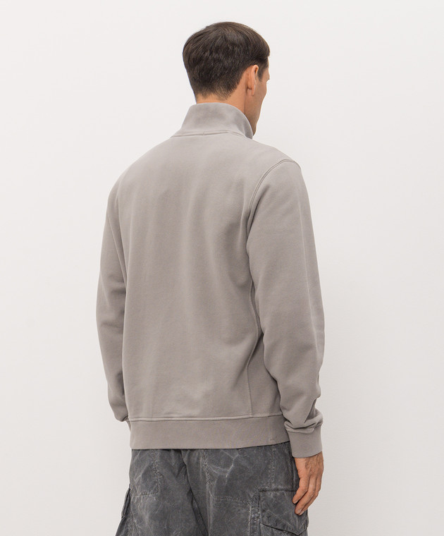Stone Island Сірий кардиган з патчем логотипа L2S156100066S0A20 зображення 4