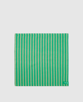 New Edition Набір зелених сервірувальних серветок Stripes з логотипом 51067035