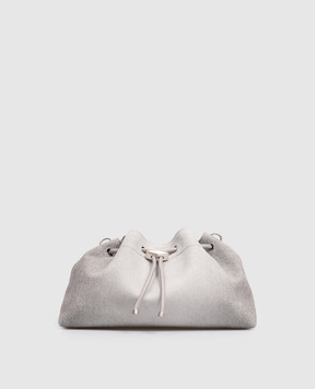 Jimmy Choo Сіра замшева сумка-кісет Bon Bon BONBONBCKTEWIMA