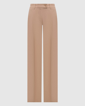Twinset Бежеві штани з льоном 261TF2022