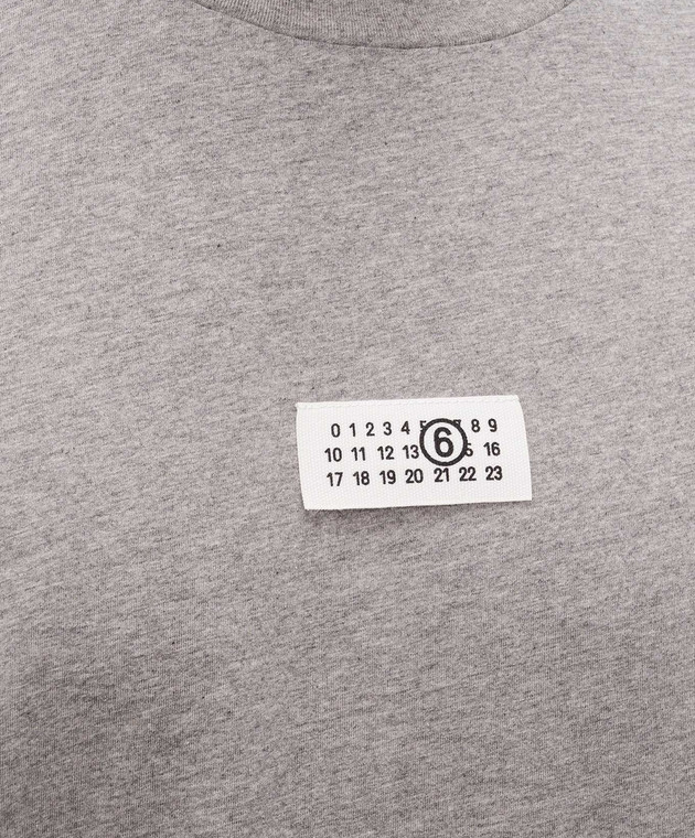 Maison Margiela MM6 Сіра меланжева футболка з нашивкою SH0GC0071M20170 зображення 5