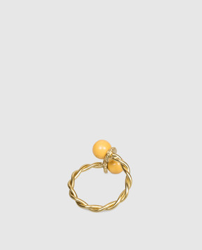 Bitossi Home Кольцо для салфеток Torchon с желтыми бусинами LTS02503