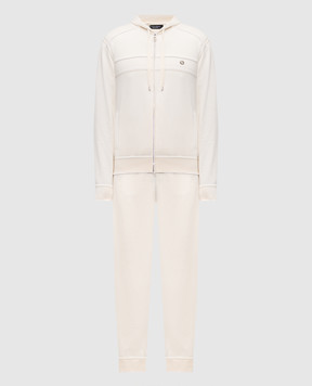 Stefano Ricci Бежевый спортивный костюм из льна и шелка K919052FCRT26103P3P