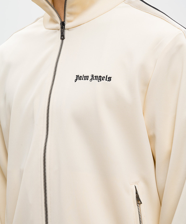 Palm Angels Спортивная куртка цвета айвори с вышивкой логотипа PMBD058S26FAB001 изображение 5