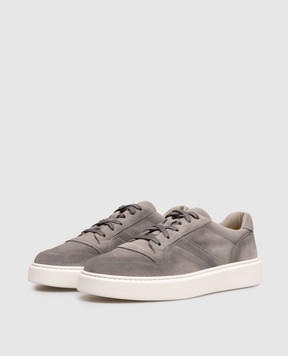 Doucal's Сірі замшеві кросівки з логотипом DU3146HAXEUY260