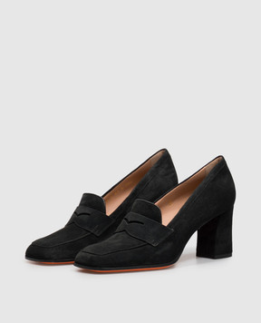 Santoni Черные замшевые туфли WDOR72446HI2NAEA