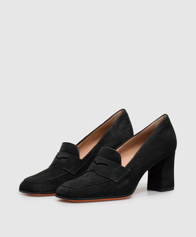 Santoni Черные замшевые туфли WDOR72446HI2NAEA изображение 2