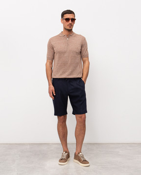 Cashmere&Whiskey Коричневое поло с леном MS004