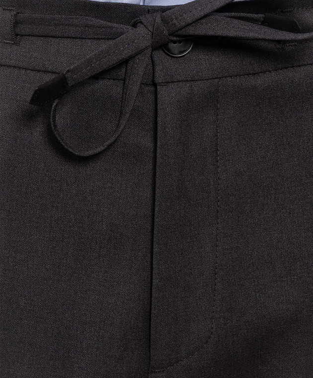 Canali Серые брюки из шерсти CJ06157U91659 изображение 5