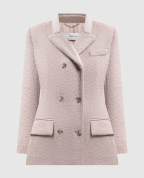 Magda Butrym Бежевий двобортний жакет з вовни BLAZER01139926