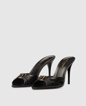 Saint Laurent Черные кожаные мюли BABYLONE 799606AAC4K