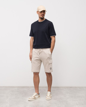 Peserico Бежевые шорты-карго с эмблемой R54233J0Q703825