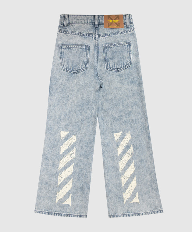 Off-White Детские джинсы с принтом логотипа 44GYB001S26D001 изображение 2