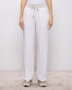 Peserico Білі меланжеві спортивні штани P04865J02347A