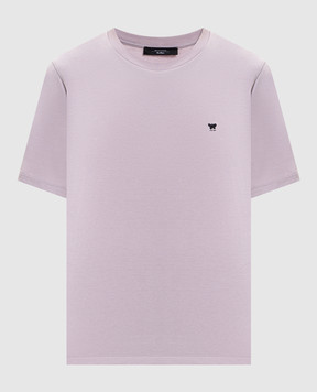 Max Mara Weekend Фіолетова футболка WKDVENACO з вишивкою емблеми WKDVENACO