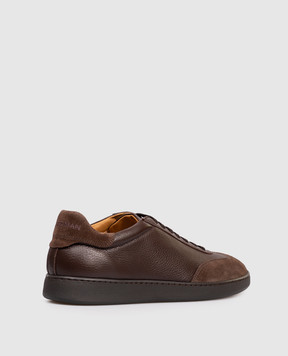 Stuart Weitzman Коричневі шкіряні кросівки Banner SK563