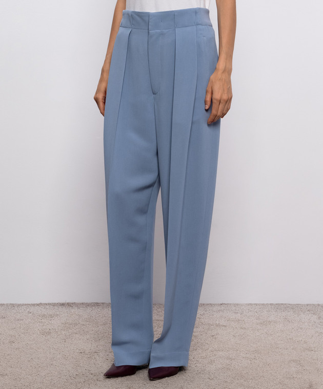 Victoria Beckham Голубые штаны 1326WTR007361A изображение 3