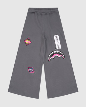 Sprayground Дитячі сірі спортивні штани Shark in Japan SPY1552GGREY