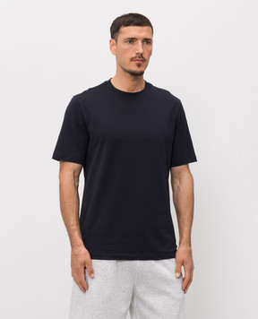 Brunello Cucinelli Темно-синя футболка M0B131308