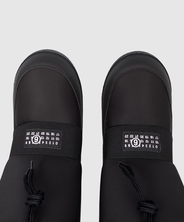 Maison Margiela MM6 Дитячі чорні комбіновані чоботи з нашивкою 839503639 зображення 4