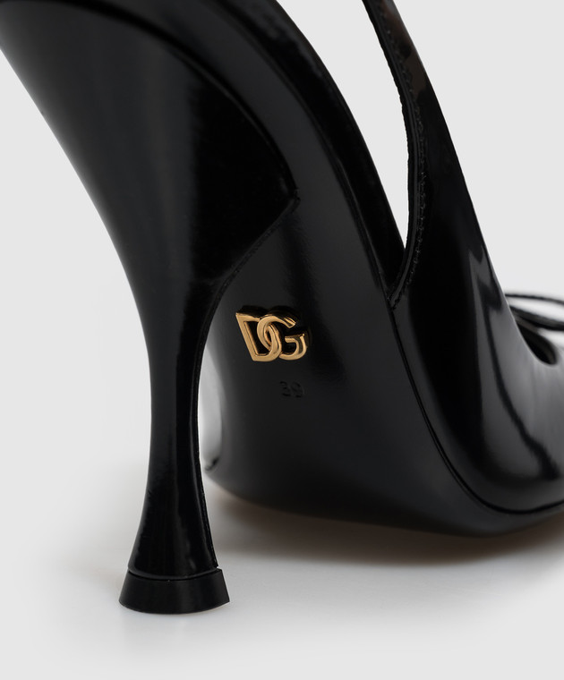 Dolce&Gabbana Черные кожаные слингбеки с бантом CG1101A1037 изображение 5