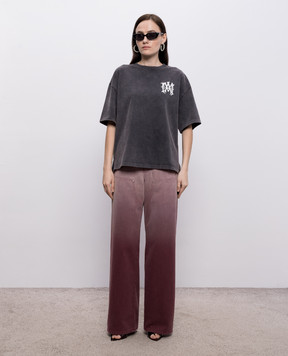 AMIRI Сіра футболка з нашивкою монограми AWTOJR1074