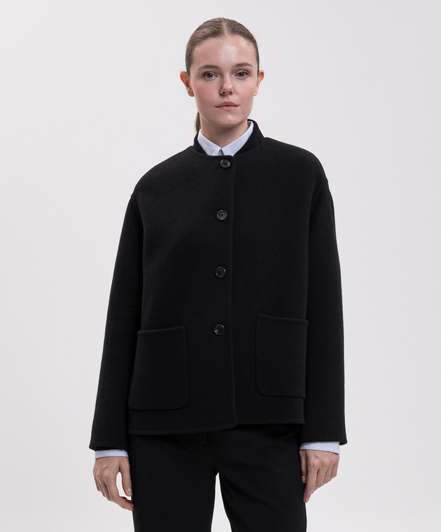 The Row Черная куртка Quintus с шерстью 10508W1439 изображение 3