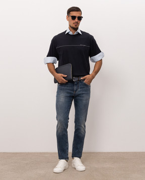 Dolce&Gabbana Сині джинси слім з ефектом потертості GY07CDG8PK5