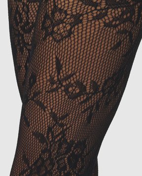 Alexander McQueen Черные колготки в цветочный узор 8467703400Q